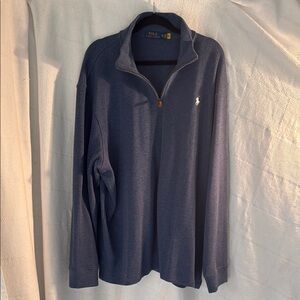Polo by Ralph Lauren Blue Zip Up Sweater with Relaxed Fit